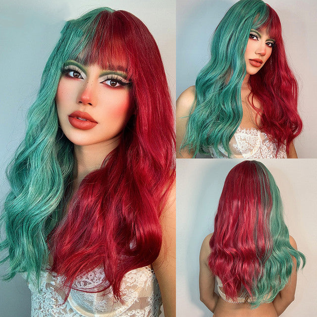 Yin Yang Curly Air Bangs Wig
