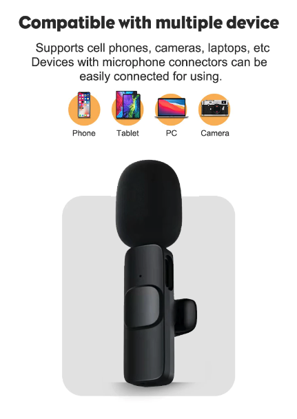 Pocket Wireless Lavalier Microphone for iPhone & Android