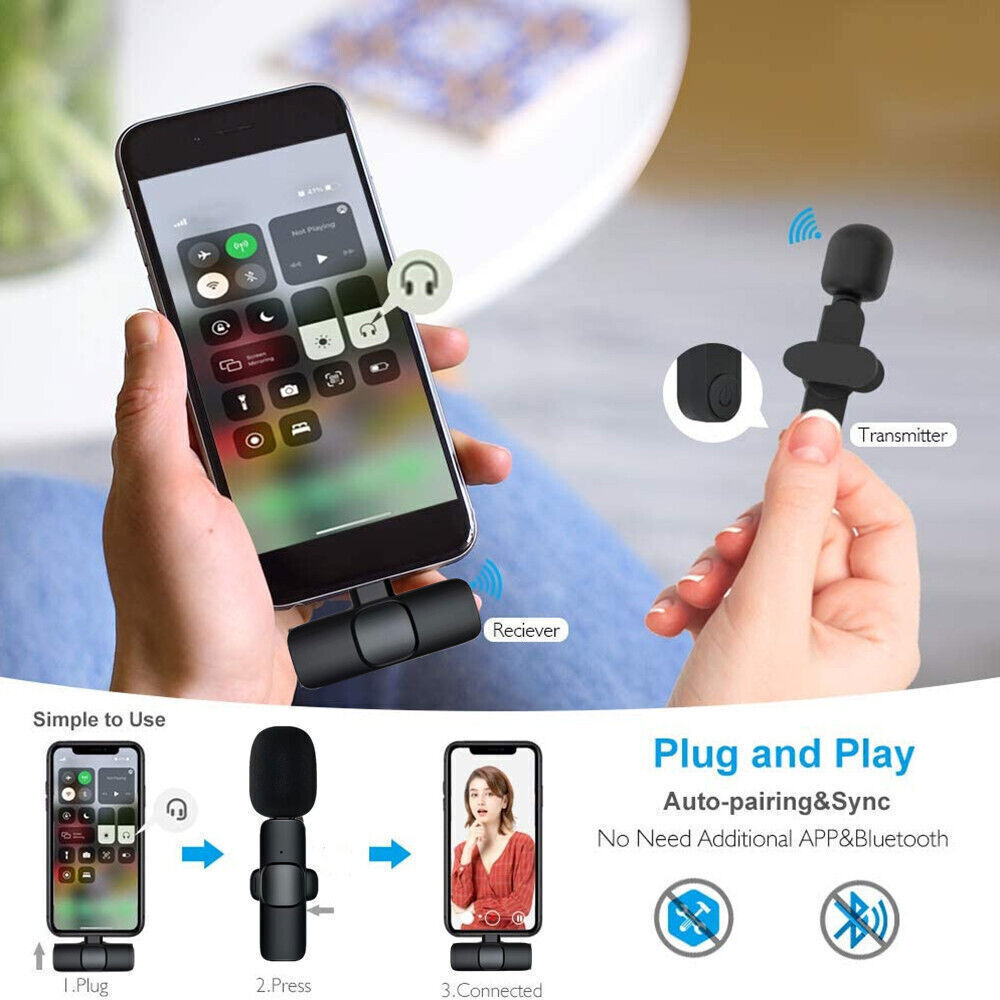 Pocket Wireless Lavalier Microphone for iPhone & Android