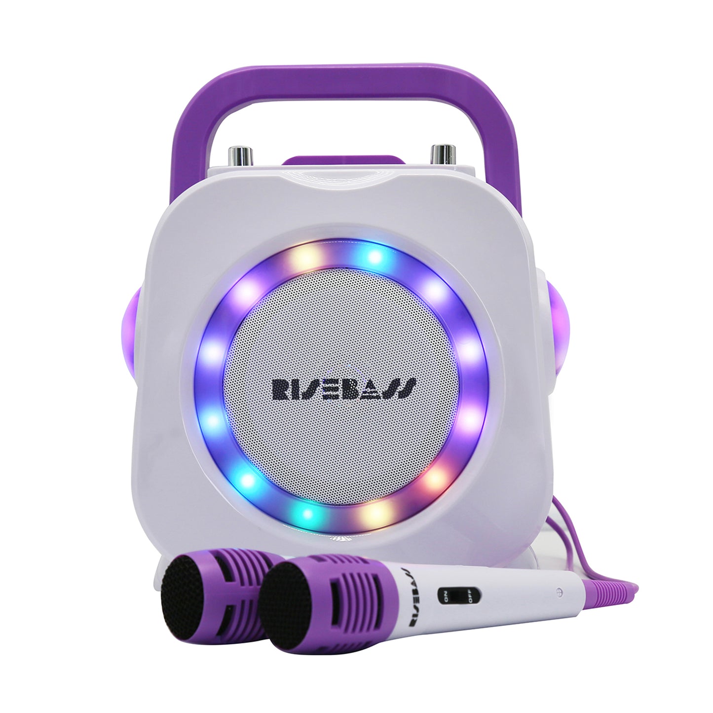 Karaoke Machine for Kids - Bluetooth Speaker with 2 Microphones - Portable Karaoke Machine for Girls and Boys - Birthday Gift Ages 2+