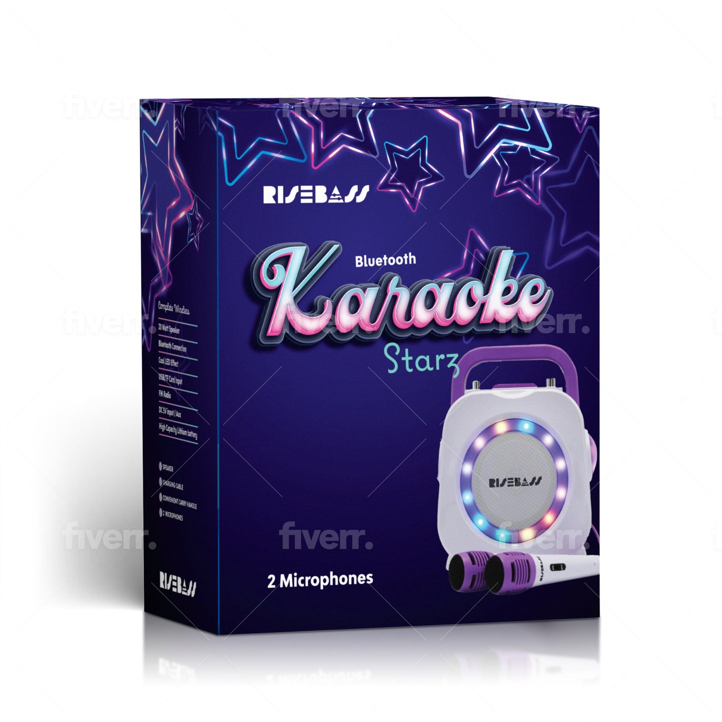 Karaoke Machine for Kids - Bluetooth Speaker with 2 Microphones - Portable Karaoke Machine for Girls and Boys - Birthday Gift Ages 2+