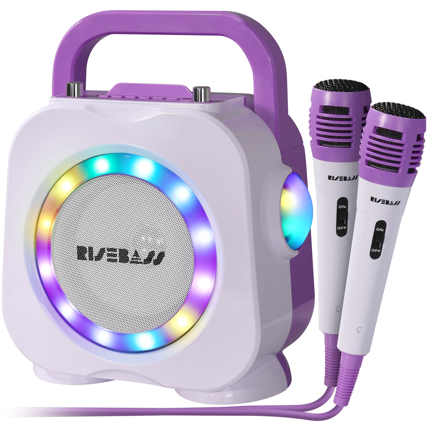 Karaoke Machine for Kids - Bluetooth Speaker with 2 Microphones - Portable Karaoke Machine for Girls and Boys - Birthday Gift Ages 2+