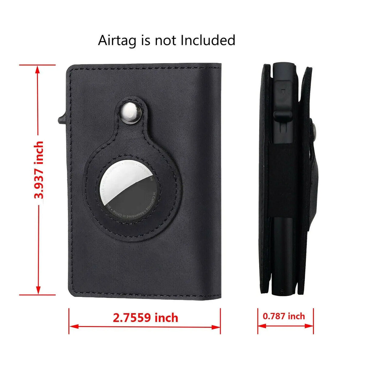 Airtag Leather Wallet Case with Card Holder Gizmo Grove Finds