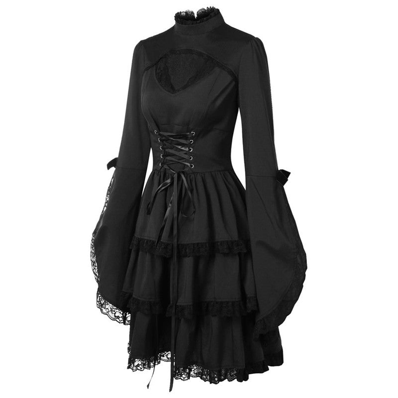 Classic Lace Tie Vintage Dress