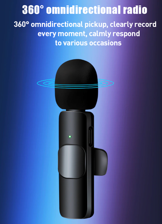 Pocket Wireless Lavalier Microphone for iPhone & Android