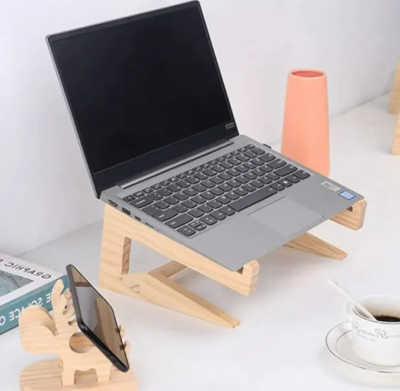 Eco-Friendly Wooden Device Stand