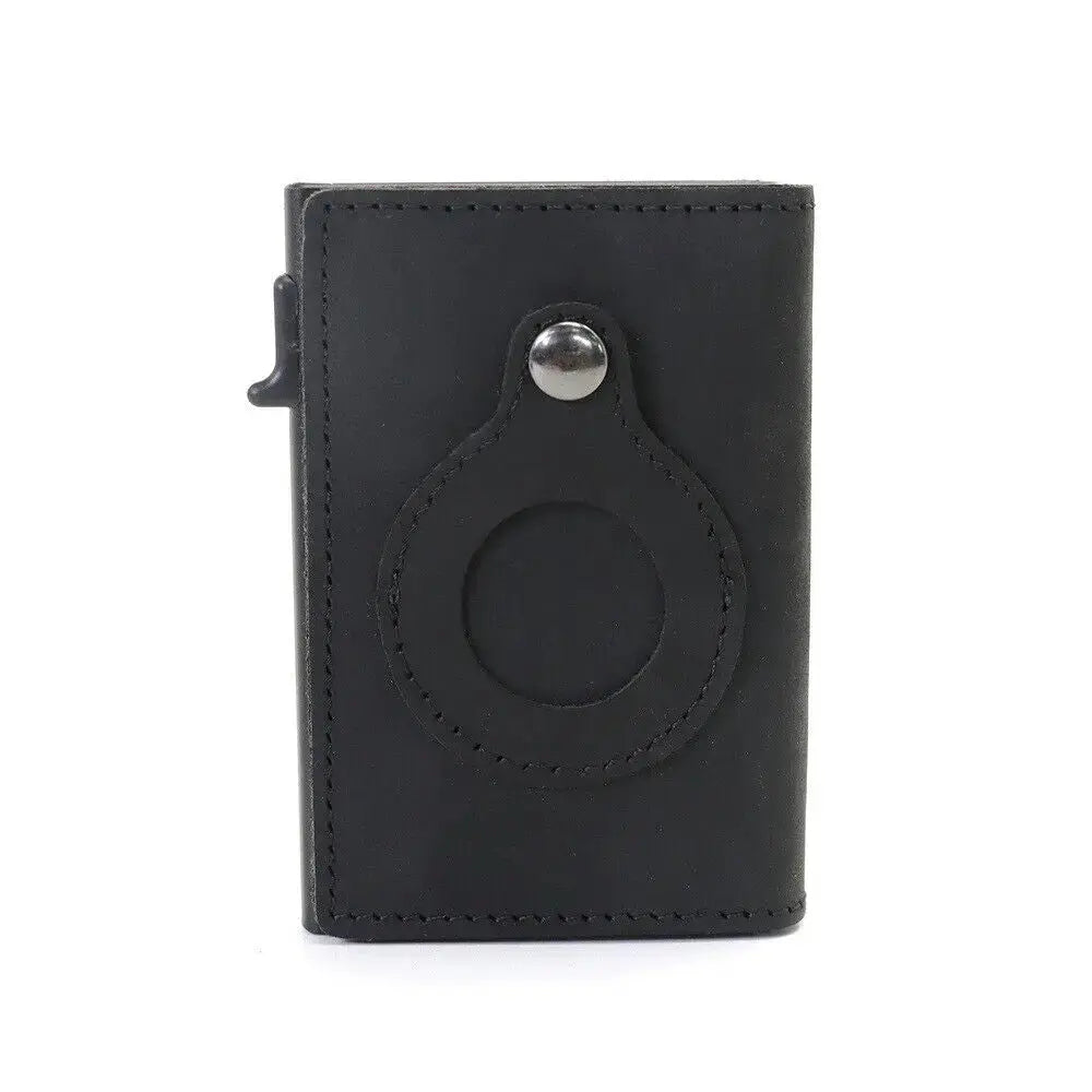 Airtag Leather Wallet Case with Card Holder Gizmo Grove Finds