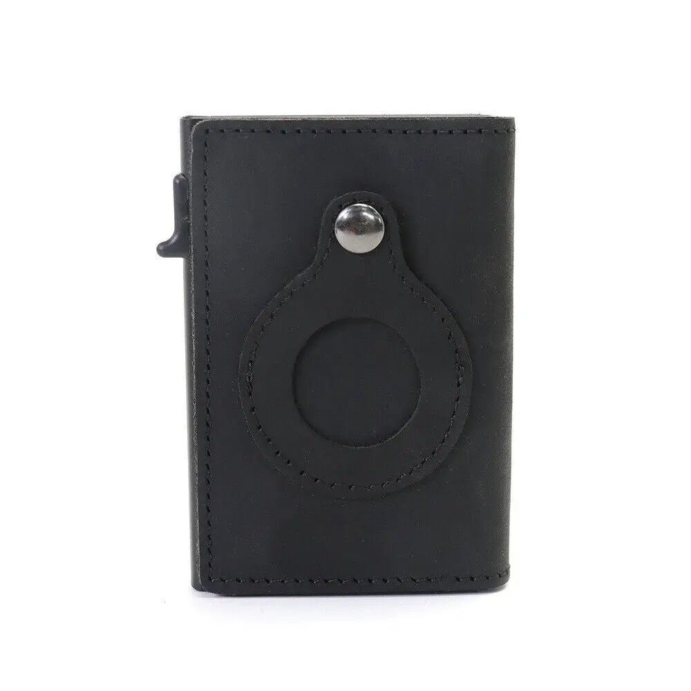 Airtag Leather Wallet Case with Card Holder Gizmo Grove Finds